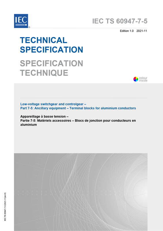Cover IEC TS 60947-7-5:2021